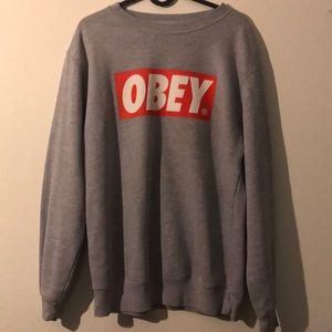 Obey size medium gray sweater